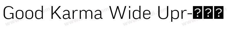 Good Karma Wide Upr字体转换
